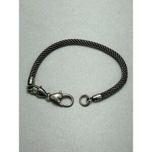 Brighton Beverly Glam Mesh Antique Silver Tone Bracelet Add A Bead & Charms